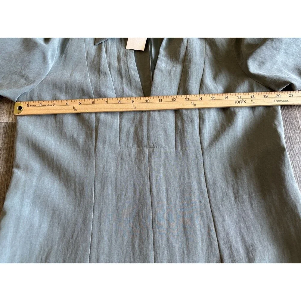 Vince A-Line Clay Sage Green Pocket Short Knee Length Dress Size Small NWY $448 - Picture 6 of 12